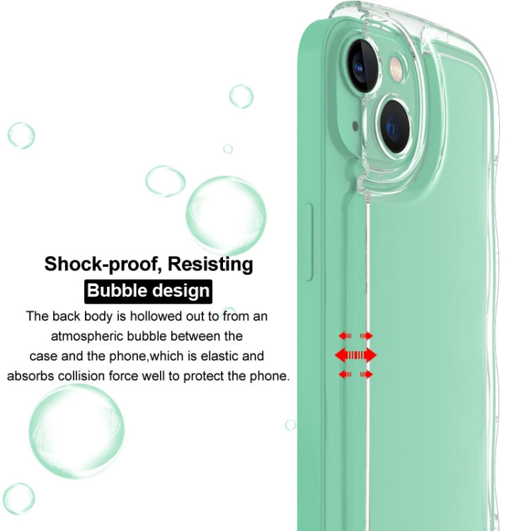 For iPhone 15 IMAK Wave Bubble Soft Shockproof Phone Case(Transparent Black) - HoMEdemic™ 