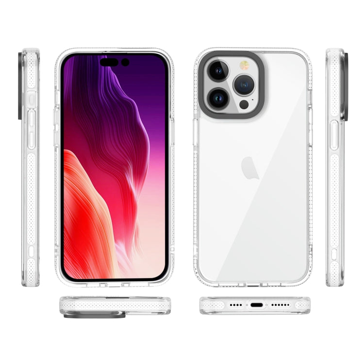 For iPhone 15 Pro Gold Armord TPU + PC Phone Case(White) - HoMEdemic™ 