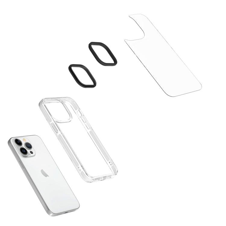 For iPhone 15 Pro Gold Armord TPU + PC Phone Case(White) - HoMEdemic™ 