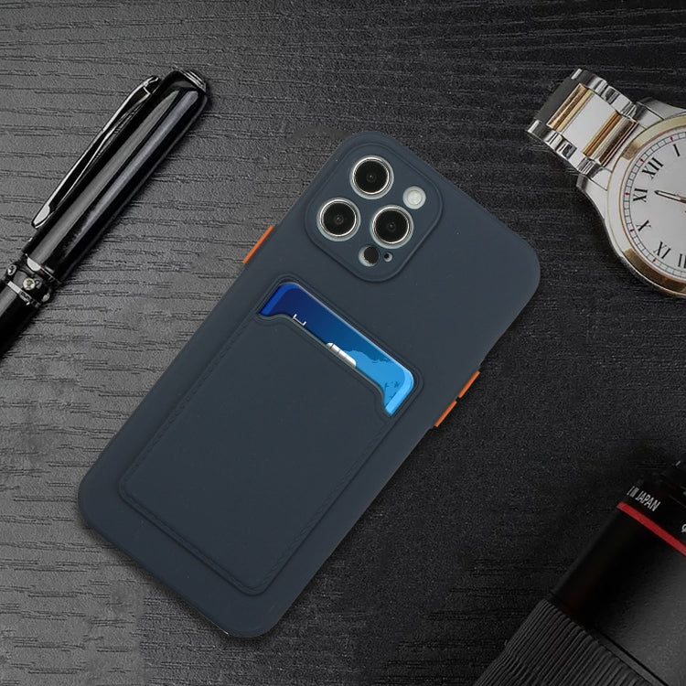 For iPhone 15 Pro Card Slot Design Shockproof TPU Phone Case(Dark Blue) - HoMEdemic™ 