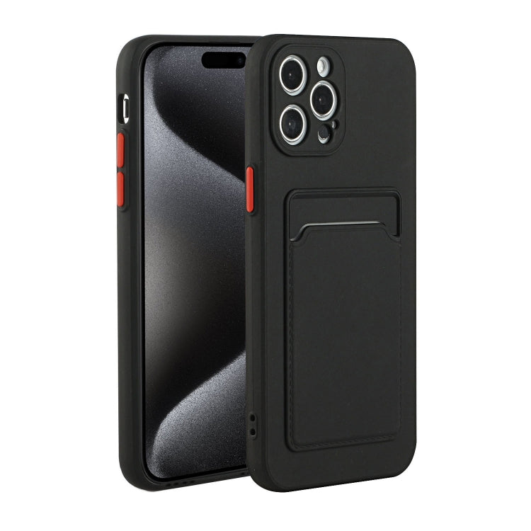 For iPhone 15 Pro Card Slot Design Shockproof TPU Phone Case(Black) - HoMEdemic™ 