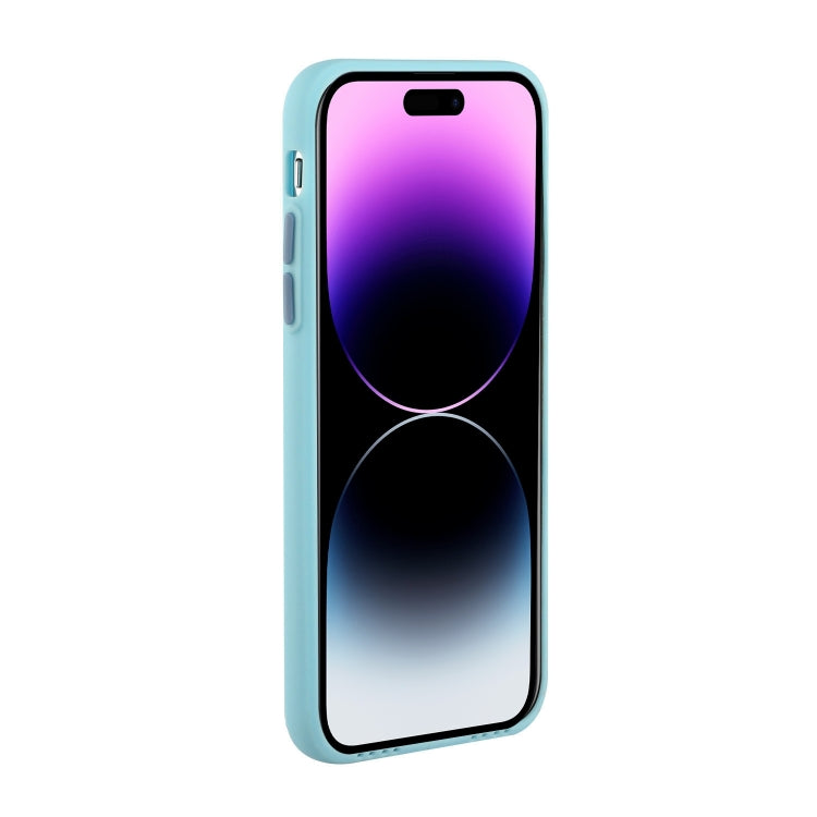 For iPhone 15 Pro Card Slot Design Shockproof TPU Phone Case(Sky Blue) - HoMEdemic™ 