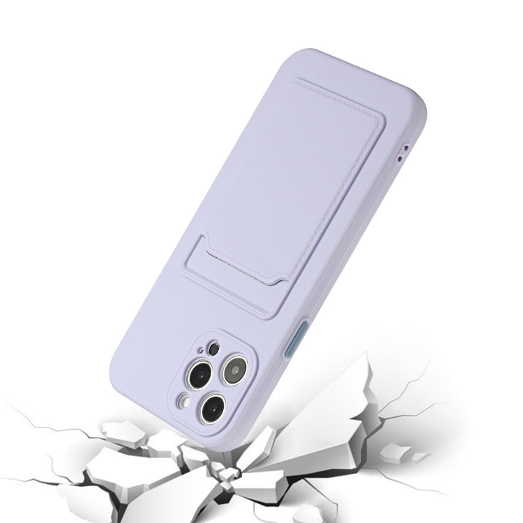 For iPhone 15 Pro Card Slot Design Shockproof TPU Phone Case(Purple) - HoMEdemic™ 
