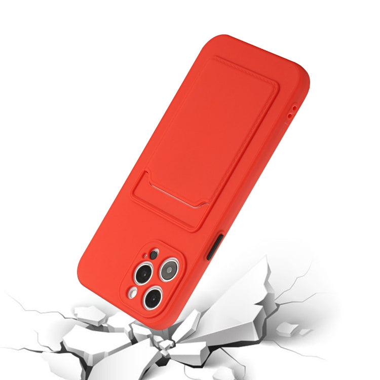 For iPhone 15 Pro Card Slot Design Shockproof TPU Phone Case(Red) - HoMEdemic™ 
