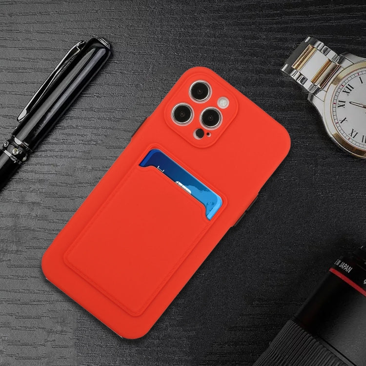 For iPhone 15 Pro Card Slot Design Shockproof TPU Phone Case(Red) - HoMEdemic™ 