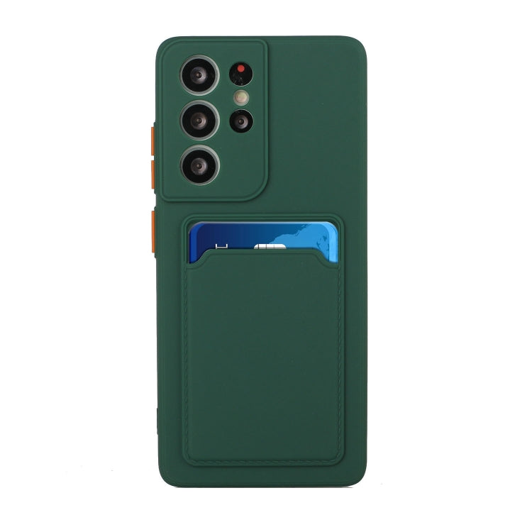For Samsung Galaxy S24 Ultra Card Slot Design Shockproof TPU Phone Case(Dark Green) - HoMEdemic™ 