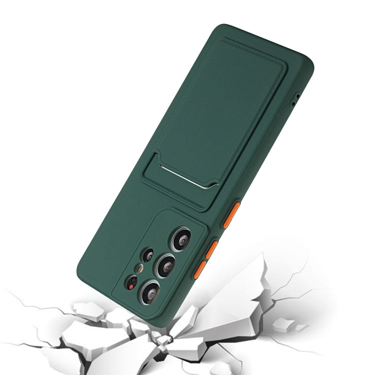 For Samsung Galaxy S24 Ultra Card Slot Design Shockproof TPU Phone Case(Dark Green) - HoMEdemic™ 