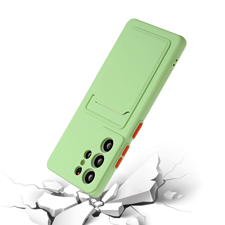 For Samsung Galaxy S24 Ultra Card Slot Design Shockproof TPU Phone Case(Matcha Green) - HoMEdemic™ 
