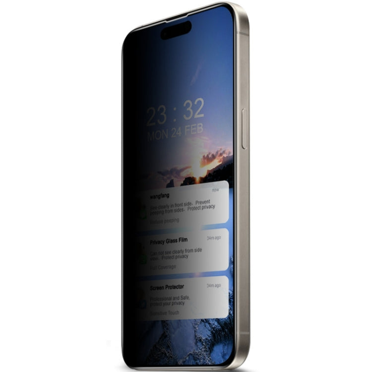 For iPhone 15 Pro imak HD Full Screen Anti-spy Tempered Glass Protective Film - HoMEdemic™ 