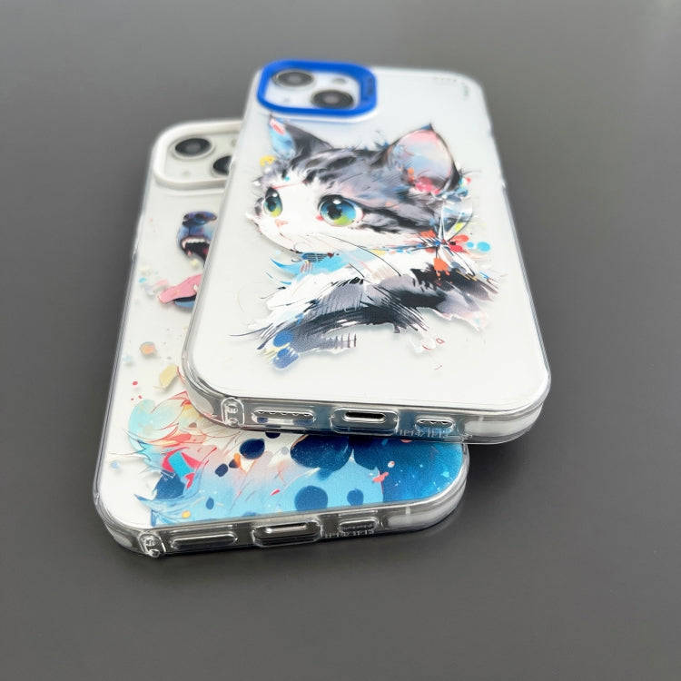 For iPhone 15 Pro Cartoon Animal Graffiti PC + TPU Phone Case(Panda) - HoMEdemic™ 