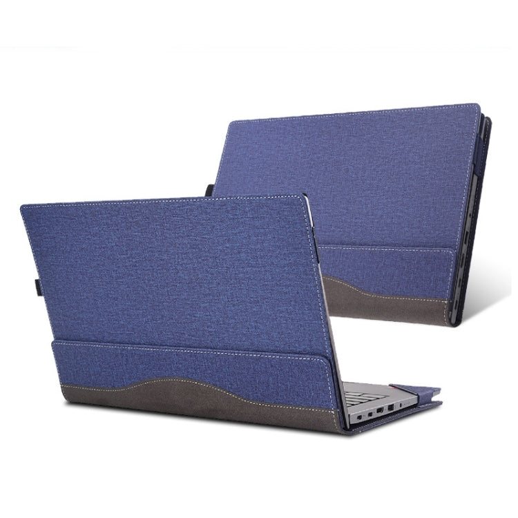 For Lenovo K14 Gen 1 Laptop Leather Shockproof Protective Case(Dark Blue) - HoMEdemic™ 
