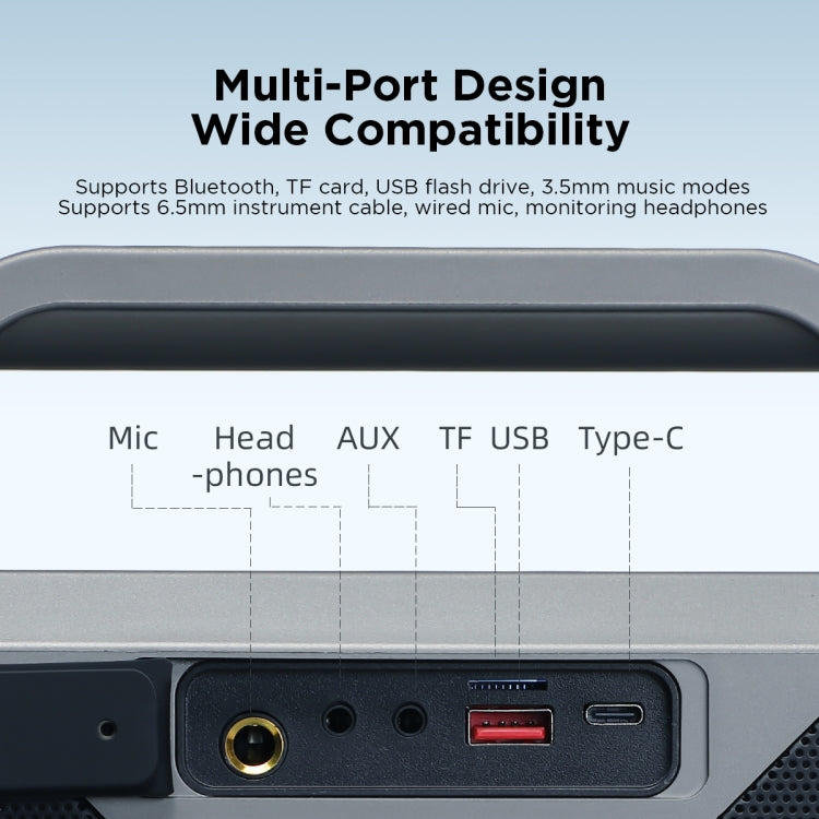 JOYROOM JR-MW03 Pies Series Party Double Microphone Bluetooth Speaker - HoMEdemic™ 