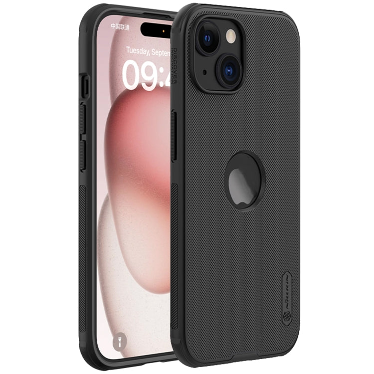 For iPhone 15 NILLKIN Super Frosted Shield Pro Phone Protective Case With LOGO Cutout(Black) - HoMEdemic™ 