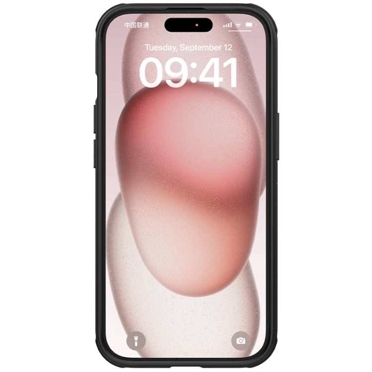 For iPhone 15 NILLKIN Super Frosted Shield Pro Phone Protective Case With LOGO Cutout(Black) - HoMEdemic™ 
