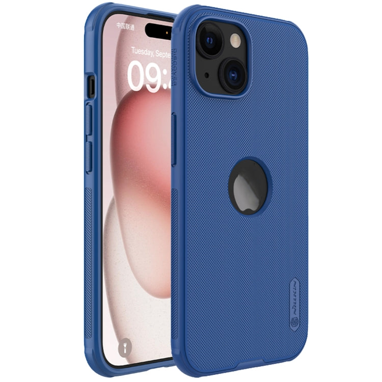 For iPhone 15 NILLKIN Super Frosted Shield Pro Phone Protective Case With LOGO Cutout(Blue) - HoMEdemic™ 