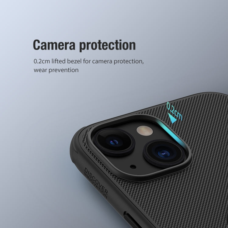 For iPhone 15 NILLKIN Super Frosted Shield Pro Phone Protective Case With LOGO Cutout(Blue) - HoMEdemic™ 