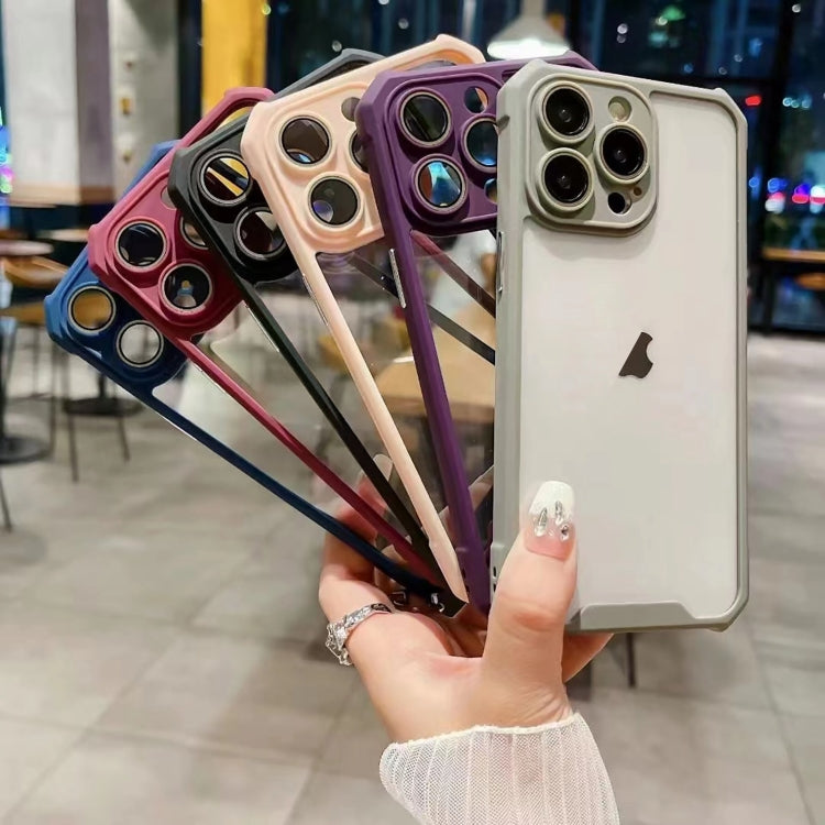 For iPhone 15 Pro Shockproof Acrylic Phone Case with Lens Glass Film(Pink) - HoMEdemic™ 