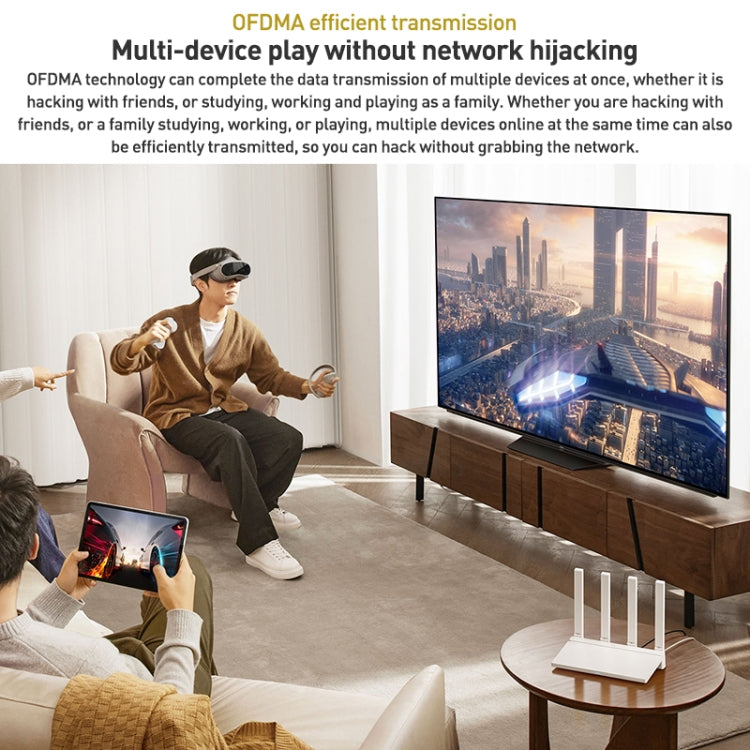Original Xiaomi AX3000T 2.4GHz/5GHz Dual-band 1.3GHz CPU Router Supports NFC Connection, US Plug(White) - HoMEdemic™ 