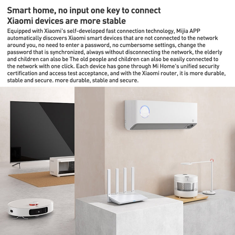 Original Xiaomi AX3000T 2.4GHz/5GHz Dual-band 1.3GHz CPU Router Supports NFC Connection, US Plug(White) - HoMEdemic™ 