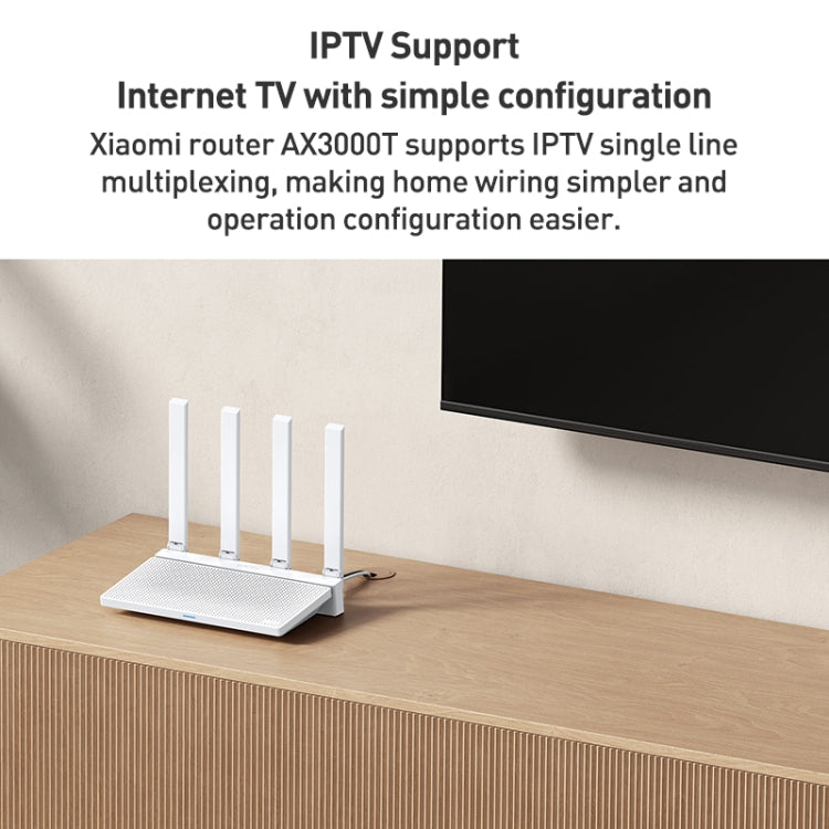Original Xiaomi AX3000T 2.4GHz/5GHz Dual-band 1.3GHz CPU Router Supports NFC Connection, US Plug(White) - HoMEdemic™ 