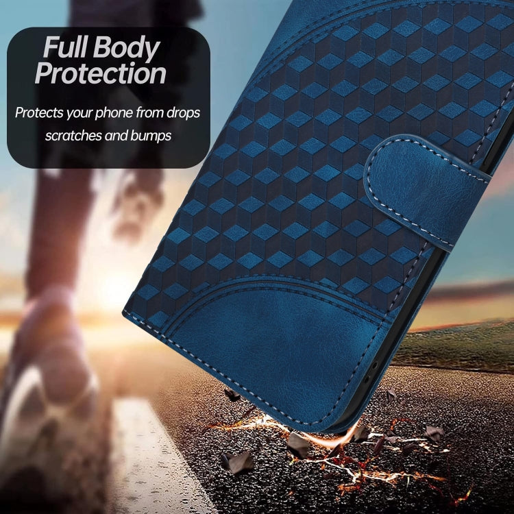 For iPhone 15 Pro Max YX0060 Elephant Head Embossed Phone Leather Case with Lanyard(Royal Blue) - HoMEdemic™ 