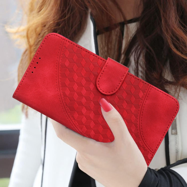 For iPhone 15 Pro Max YX0060 Elephant Head Embossed Phone Leather Case with Lanyard(Red) - HoMEdemic™ 