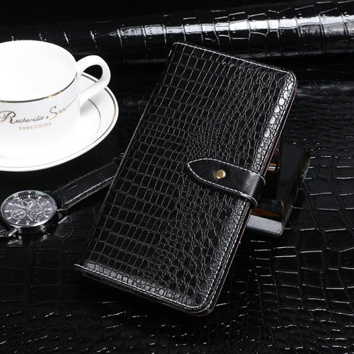 For Samsung Galaxy S24 Ultra 5G idewei Crocodile Texture Leather Phone Case(Black) - HoMEdemic™ 