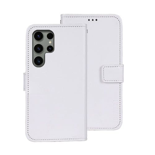 For Samsung Galaxy S24 Ultra 5G idewei Crazy Horse Texture Leather Phone Case(White) - HoMEdemic™ 