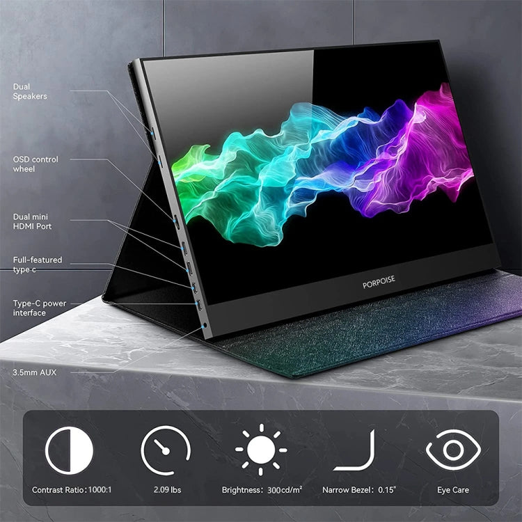 17.3 inch UHD 2560x1440P IPS Screen Portable Monitor(No Charger) - HoMEdemic™ 