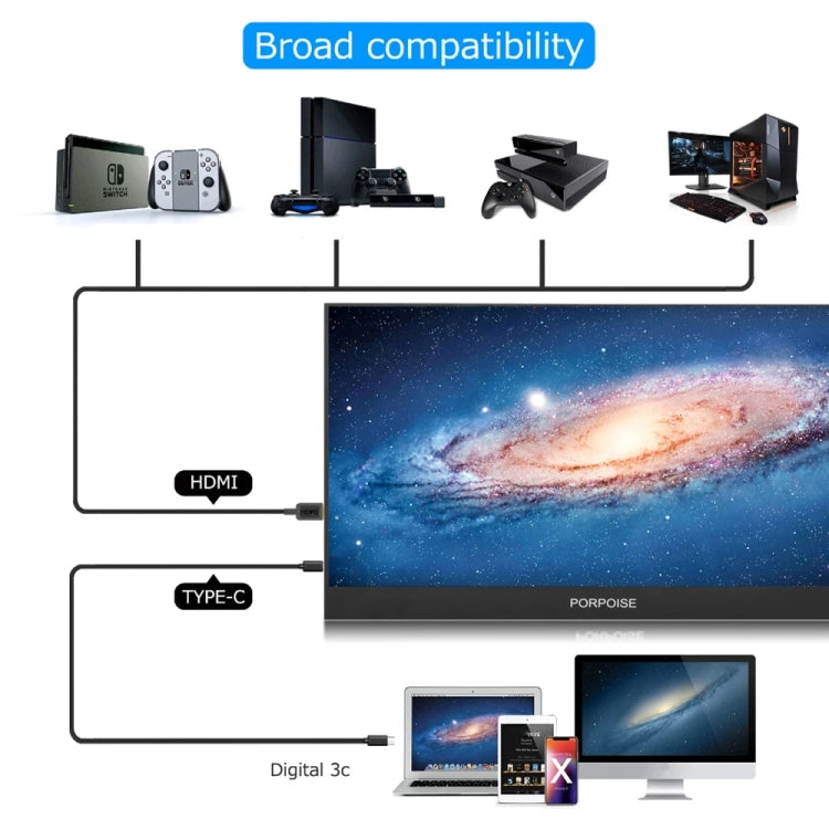 17.3 inch FHD 1920x1080P IPS Screen Portable Monitor(No Charger) - HoMEdemic™ 