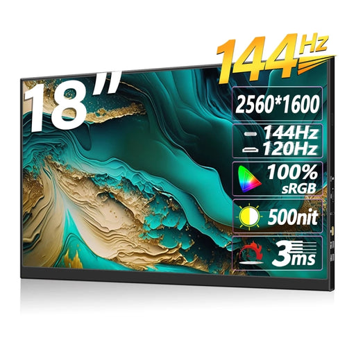 18 inch HDR 2560x1600P IPS Screen Portable Monitor(EU Plug) - HoMEdemic™ 