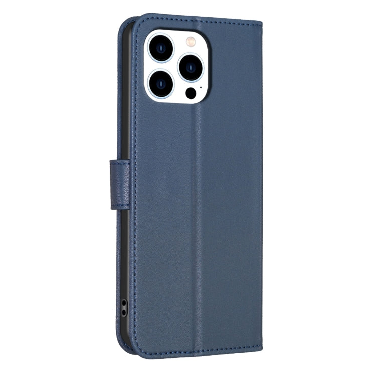 For iPhone 15 Pro Max Four-leaf Embossed Leather Phone Case(Blue) - HoMEdemic™ 