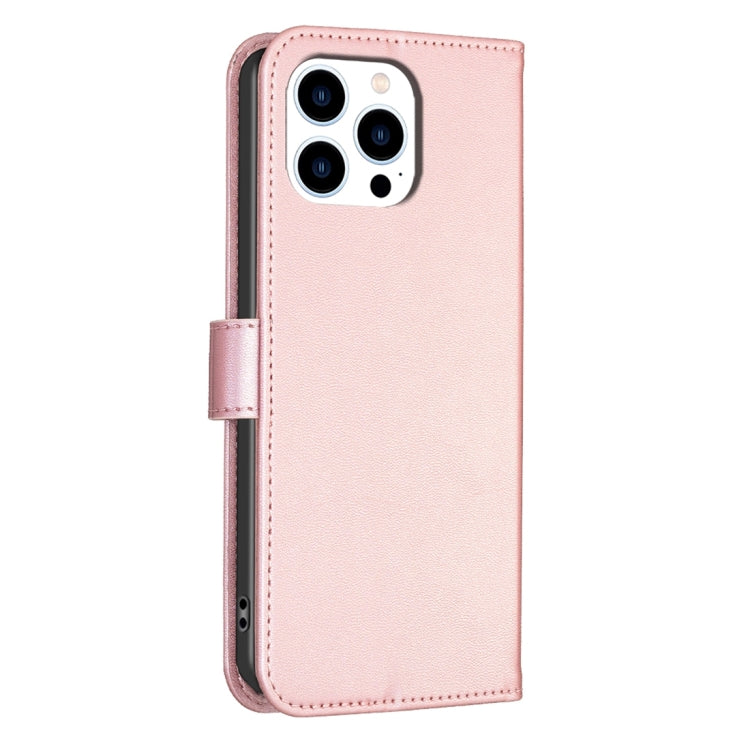 For iPhone 15 Pro Max Four-leaf Embossed Leather Phone Case(Pink) - HoMEdemic™ 