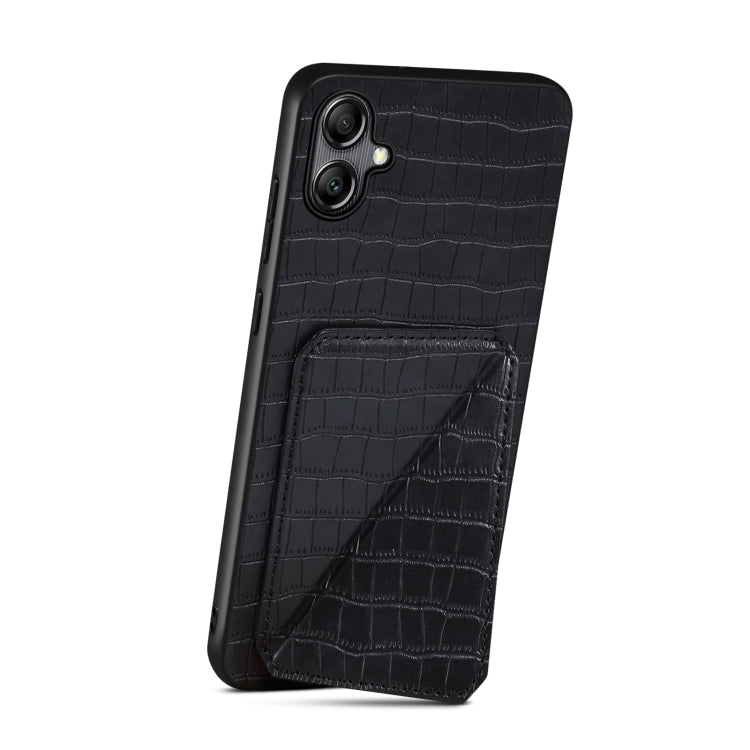 For Samsung Galaxy S23+ 5G Denior Imitation Crocodile Leather Back Phone Case with Holder(Black) - HoMEdemic™ 