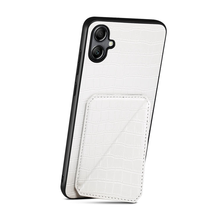 For Samsung Galaxy S23+ 5G Denior Imitation Crocodile Leather Back Phone Case with Holder(White) - HoMEdemic™ 