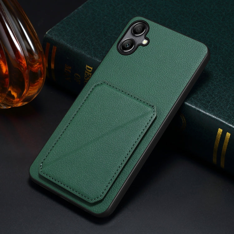 For Samsung Galaxy S23+ 5G Denior Imitation Calf Leather Back Phone Case with Holder(Green) - HoMEdemic™ 