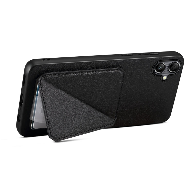 For Samsung Galaxy S23+ 5G Denior Imitation Calf Leather Back Phone Case with Holder(Black) - HoMEdemic™ 