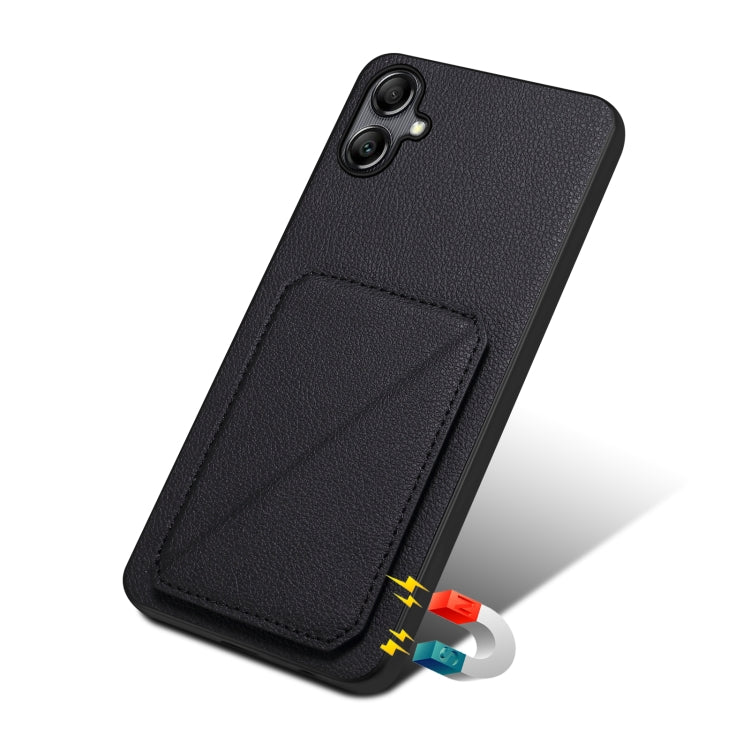 For Samsung Galaxy S23+ 5G Denior Imitation Calf Leather Back Phone Case with Holder(Black) - HoMEdemic™ 