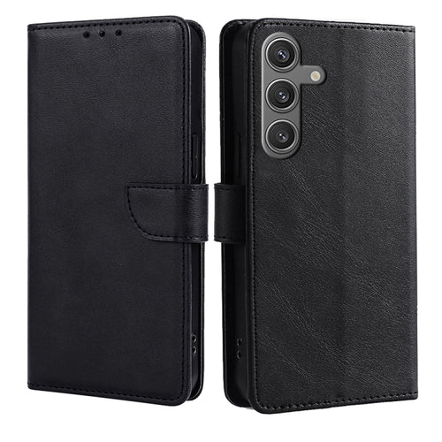 For Samsung Galaxy S24 5G Calf Texture Buckle Flip Leather Phone Case(Black) - HoMEdemic™ 