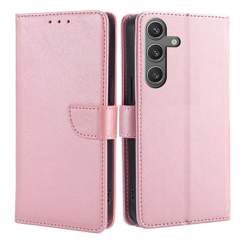 For Samsung Galaxy S24 5G Calf Texture Buckle Flip Leather Phone Case(Rose Gold) - HoMEdemic™ 