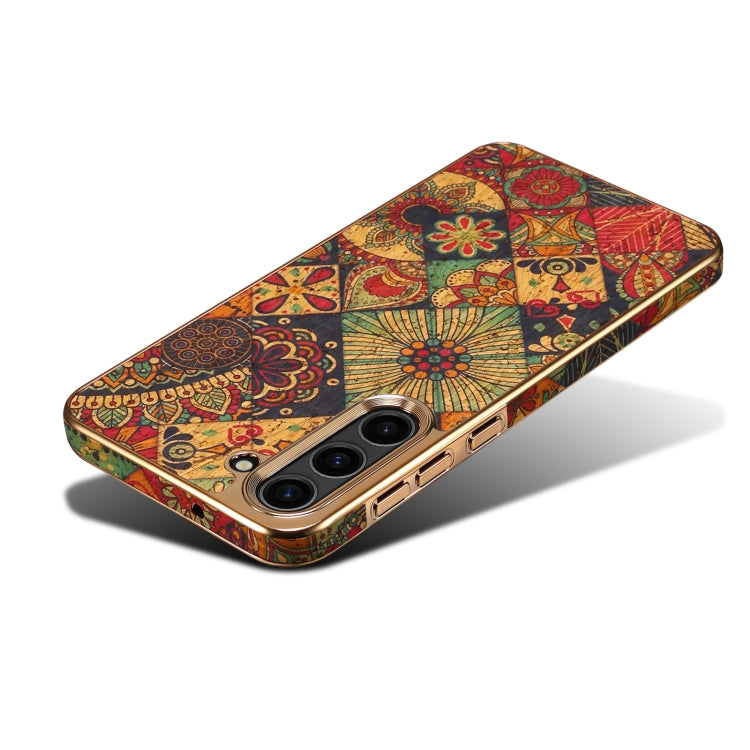 For Samsung Galaxy S23+ 5G Denior Flower Language Series Electroplated Phone Case(Yellow) - HoMEdemic™ 