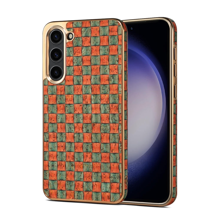 For Samsung Galaxy S23+ 5G Denior Flower Language Series Electroplated Phone Case(Orange) - HoMEdemic™ 