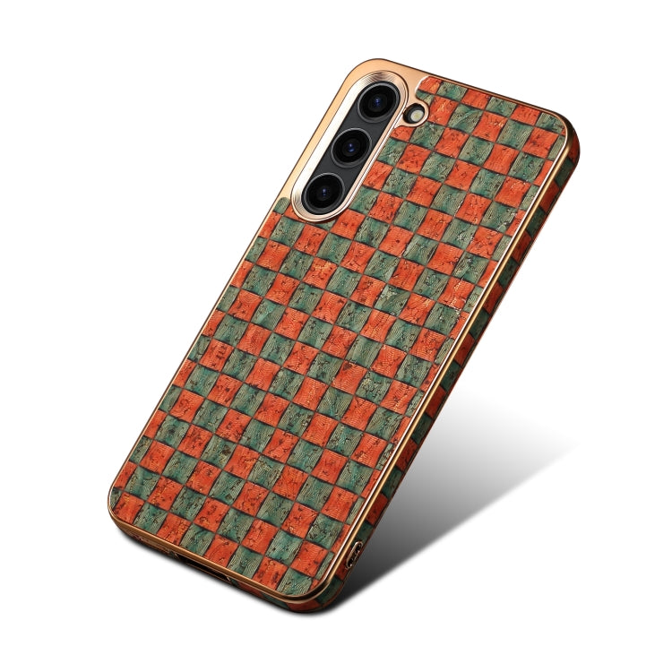 For Samsung Galaxy S23+ 5G Denior Flower Language Series Electroplated Phone Case(Orange) - HoMEdemic™ 