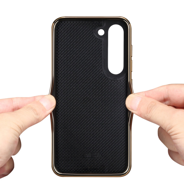 For Samsung Galaxy S23+ 5G Denior Flower Language Series Electroplated Phone Case(Black) - HoMEdemic™ 
