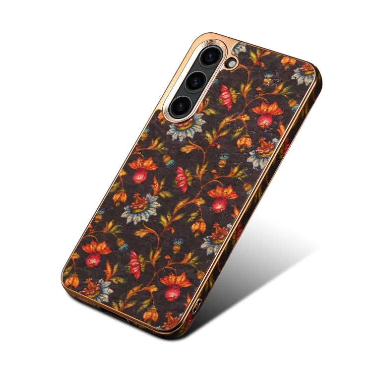 For Samsung Galaxy S23+ 5G Denior Flower Language Series Electroplated Phone Case(Black) - HoMEdemic™ 