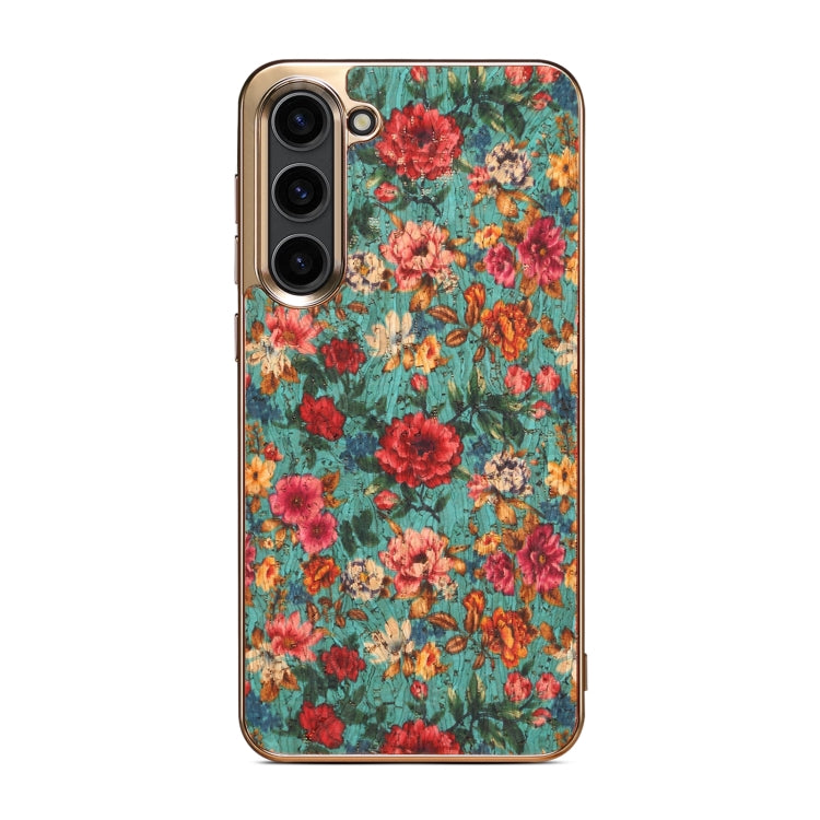 For Samsung Galaxy S23+ 5G Denior Flower Language Series Electroplated Phone Case(Blue) - HoMEdemic™ 