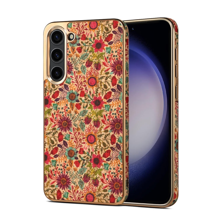 For Samsung Galaxy S23+ 5G Denior Flower Language Series Electroplated Phone Case(Purple) - HoMEdemic™ 
