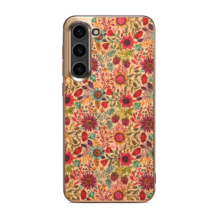 For Samsung Galaxy S23+ 5G Denior Flower Language Series Electroplated Phone Case(Purple) - HoMEdemic™ 