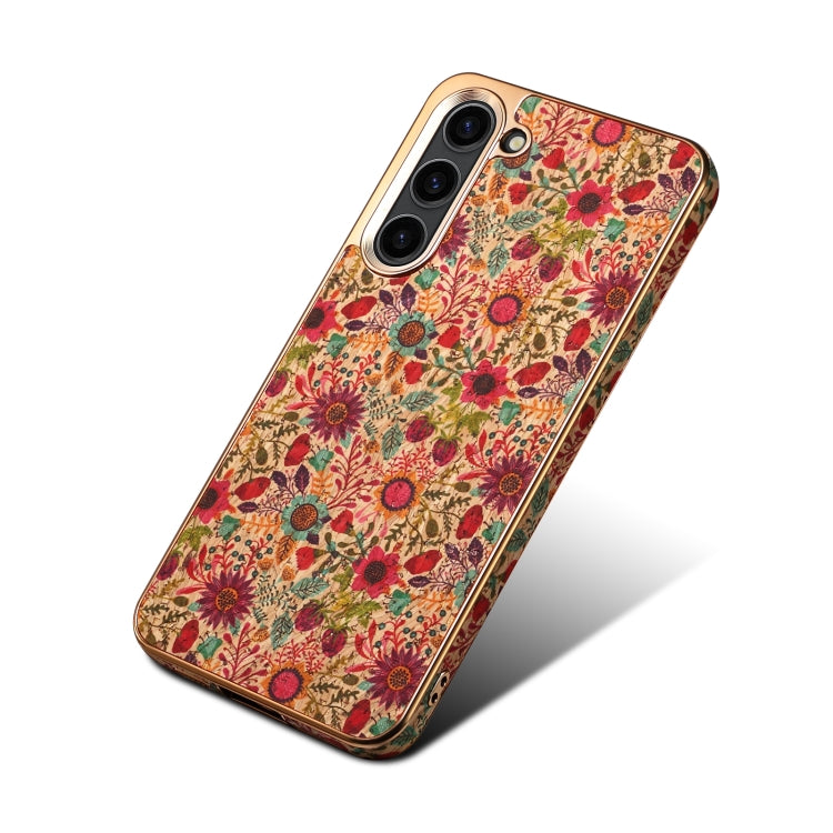 For Samsung Galaxy S23+ 5G Denior Flower Language Series Electroplated Phone Case(Purple) - HoMEdemic™ 