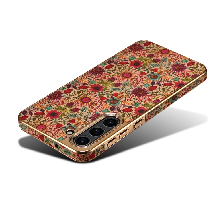 For Samsung Galaxy S23+ 5G Denior Flower Language Series Electroplated Phone Case(Purple) - HoMEdemic™ 